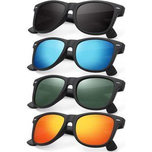 4 Pack Polarized Sunglasses Womens Men Fashion UV Blocking UV400 Protection